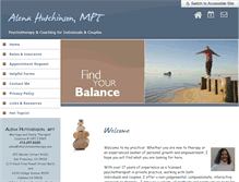 Tablet Screenshot of ahutchinsontherapy.com